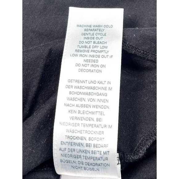 TRUE RELIGION Mens MEDIUM Black L/S Tiger Graphic Crew T-SHIRT Tee Spell-Out EUC - Picture 8 of 9